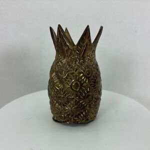 Brass Pineapple Candlestick Holder